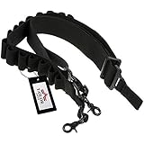 【TAILOR JAPAN】ショットシェル スリング シェルホルダー スリング ２点支持 １点支持 タクティカルスリング スリングベルト 15連 ミリタリー サバゲー 厳選高級ナイロン仕様【カラー全３色 】 (ブラック)