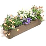 Welcome wood ハンドメイド！ 木がやさしくお花を守るコンパクトプランター６０型 色はUBアンバーブラウン 容量・約10リットル