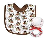Stephan Baby Sports Fan Bib and Plush Ring Rattle Gift Set, Basketball by Stephan Baby