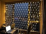LUCKY CLOVER-A ストリングスライト ?防水1.5m * 1.5m 120 LEDクリスマスledネットライト妖精の光??メッシュネット妖精の装飾ライト、暖かい白