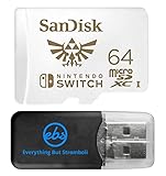 SanDisk (サンディスク) 64GB Micro SD Nintendo Switch メモリーカード Nintendo Switch Lite Switch OLED Switch用 (SDSQXAT-064G-GNCZN) Class10 UHS-1 U3 Everything But Stromboli MicroSDカードリーダー1個付き