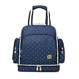 YuHan Baby Diaper Bag Travel Backpack Large Waterproof Shoulder Bag Fit Stroller Blue Dot by YuHan