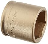 Ampco Safety Tools I-1/2D1-7/16 Socket, Impact, Non-Sparking, Non-Magnetic, Corrosion Resistant, 1/2