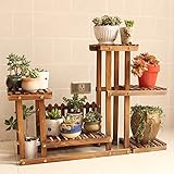 フラワーラック ソリッドウッドのバルコニーフラワーラック、多層盆栽棚、室内リビングルームアセンブリsucculents棚 Plant shelf フラワーポットラックA+