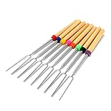 8 Pieces 32-Inch Colorful Telescopic Roasting Marshmallow