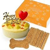 魔法洋菓子店ソルシエ 犬用 誕生日ケーキ ベイクド チーズケーキ 3号 直径10㎝ 小型犬 ～ 中型犬用 180g ボーンクッキー付 【バースデー飾り付】 ギフト おやつ