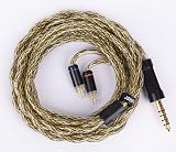 【JSHiFi-Flame】2pin4.4mmリケーブル 希土銅＋ニッケル合金線材 CIEM2pin0.78mmイヤホンアップグレードケーブル 4.4mmバランスイヤフォン交換ケーブル (2pin4.4mm)