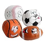 studyset 4個10 cmベビーソフト式Smiling Face Football SoccerおもちゃHandキャッチソフトボールおもちゃ新生児の最適なギフト