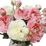 Aritificialティーローズ牡丹花ウェディングの装飾花ホーム装飾シルクフラワー ピンク 20161125013