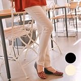 マタニティウェアダメージ加工マタニティパンツ SOB7015 XL BLACK(ブラック)