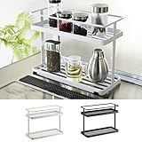 調味料ラック スパイスラック キッチン収納棚 収納ラック キッチンスタンド タワー TOWER(ブラック)