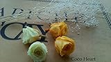 ~Coco Heart~ ハーバリウム　花材　 ちょっぴり　プリザーブド　ミニローズイエロー&オレンジの2色＆クリームカスミソウセット　ハーバリウム　キャンドル　アロマワックスバー　作りに（木の実・ド