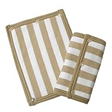 プラチナムベイビー★日本製 パイル地 よだれパッド★ボーダー (ベージュ)