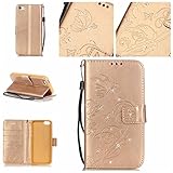 iPhone SE / iPhone 5 / 5s ケース, UNEXTATI 手帳型ケース Apple iPhone SE / iPhone 5 / 5s ケース カバー 高品質 PUレザー 手帳型
