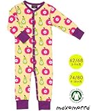 北欧ベビー服 長袖 カバーオール ロンパース 春夏 Maxomorra マクソモーラ ApplePear 女の子 60 70 80cm (74/80)