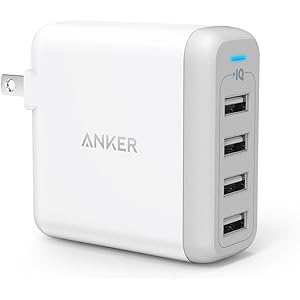 Anker PowerPort 4 (USB充電器 40W 4ポート) 【PSE認証済 / PowerIQ搭載 / 折り…