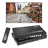 Yinker 4K HDMIビデオウォールコントローラー 2x2、4K@30Hz HDMIビデオウォールプロセッサ 2つのHDMI入力&4つのHDMI出力用 1x1,1x2,1x3,1x4,2x1,2x2,3x1,4x1 & オーディオエクストラレーター&180°回転