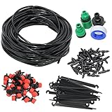 Drakefyre ドリップ灌漑システム 25m ドリップ灌漑セット 水量を調整が可能 ガーデニング 芝生 庭園 散水用具