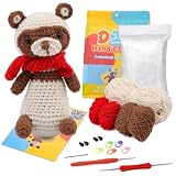 初心者向けのかぎ針編みキット かわいい動物を作るためのかぎ針編み動物キット 大人子供向けのかぎ針編みキット 編み物キット