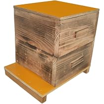 Amazon | 日本蜜蜂 ミツバチ 巣箱 日本みつばち 重箱式巣箱 2段 | ノー