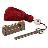 gtherヴィンテージCarved Flower Bird Padlock装飾ロックとキーのジュエリーボックス引き出し