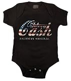 ジョニー・キャッシュ Johnny Cash American Logo Infant ベビー Baby Romper シャツ T-Shirt