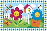 LA Rug Olive Kids Happy Flowers 39-by-58-Inch Nylon Area Rug [並行輸入品]