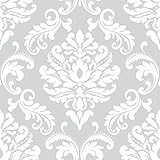 【サンプル専用】貼ってはがせるシール壁紙 NuWallpaper　 Ariel Grey Peel and Stick Wallpaper / NU1935