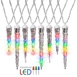 Gemmy LED Lightshow Shooting Star Icicle Lights Multi-Color Set Of 8 by Gemmy