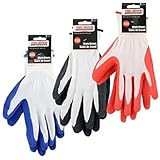 (3 Pack) Tool Bench Hardware Latex-grip Knit Gloves [並行輸入品]
