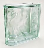 ブロックガラス 塀 壁飾りガラスブロックエンド80 ウェーブ(JB2-19529)クリア