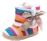 (ラボーグ)La Vogue ベビーシューズ キッズ ブーツ スノーブーツ 防寒 子供靴 赤ちゃん ファーストシューズ モコモコ 女の子 出産祝い 滑り止め カラフル 12cm