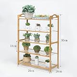 Nanzhuソリッドウッドフラワーラック、バルコニー多層フラワーポットラック、様々なサイズは任意で、屋内、屋外の植物スタンドです