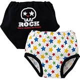 (チャックル) chuckle ドクロ&カラフル星柄防水布付きトレーニングブリーフ2枚組 ブラック 95cm W4620-95-01