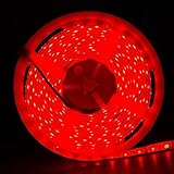 SUPERNIGHT DC12V 5M 16.4Ft Red 5050SMD 300LED Waterproof Flexible LED Light Strip lamp White Tape Ve
