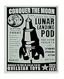 Stupellの部屋のキッズConquer the Moon Vintage Wall Plaqueアート、10 x 0.5 X 15 , Proudly Made in USA