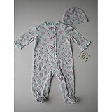【並行輸入】LittleMe(リトルミー) ベビー長袖足付ロンパース＆ソフトキャップ セット 9m（70サイズ）