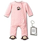 Little Me Sleep N Play Footed SleeperワンピースロンパースFootie & no-throw Tether カラー: ピンク