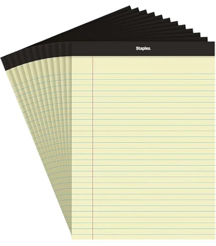 【⑤】　メモ帳 Amazon.co.jp: Staples 163832 メモ帳 5インチ x 8インチ 細いカナリア