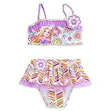 (ディズニー) Disney ディズニープリンセス ラプンツェル ツーピース水着 ホワイト/ビビッド 女の子 (3 (2-3歳)身長86-97cm) 日本90-100cm [並行輸入品]