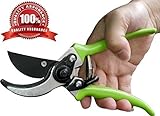 QUIET 100% Premium High Carbon Steel Professional Pruning Shears Clippers Bypass Ergonomic,Branches 