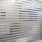 ガラスシート プライバシーガラスフィルム 細い横縞 ガラスシール 断熱シート網入りガラスフィルム 無接着剤 静電気の力で 吸着シート 45*200cm