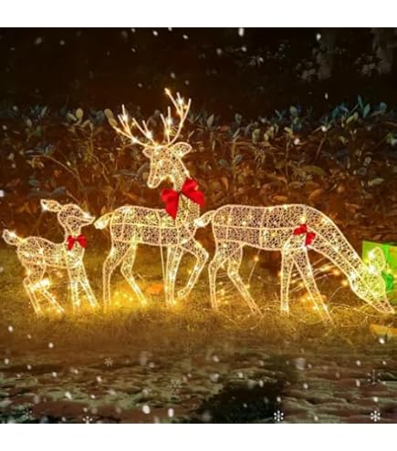 Amazon.co.jp: クリスマス イルミネーション トナカイ型 クリスマス 電
