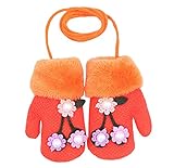 リトルフラワーデコレーション赤ちゃん冬の手袋ニット手袋