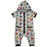 Mademoiselle papillon S/S Hoody Zip Up All in One Colorful Swan 【ミスティグレーsize:90】