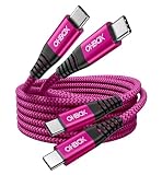 USB C ケーブル 1M 2本 PD対応 60W急速充電 タイプ C ケー ブル USB-C & USBC 断線防止 高速データ転送 Type-C to Type-Cケ ーブル iPhone 17 / 16 / 15 Galaxy S25 / S24 / S23 MacBook Air/Pro iPad