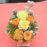 プリザーブドフラワー カラフルな可愛いプリザーブドフラワーアレンジメント 【長持ちする花 】
