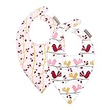 JJ Cole Bandana Bibs, Pink Chickadee by JJ Cole