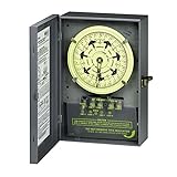 Intermatic T7401BC 4PST 125-Volt 7-Day Mechanical Time Switch with Nema 1 Indoor Cover and Carryover