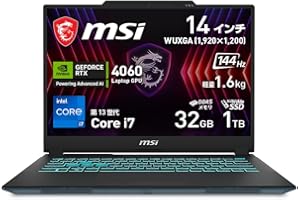 【Amazon.co.jp限定】【14インチ小型・軽量1.6kg】【Core i7 & RTX 4060搭載・スケルトンデザイン】MSIゲーミングノートPC Cyborg14 Corei7 RTX4060/14インチ WUXGA/144Hz/32GB